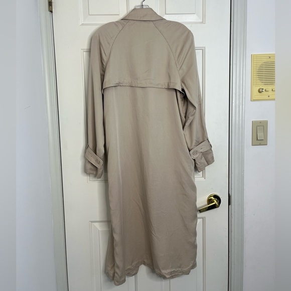 NWT Elie Tahari Open-front Casual Trench Coat S Beige/Cream - Picture 10 of 14